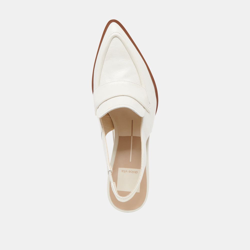 Dolce Vita Adele Leather Women Heels White | US-869410NJI