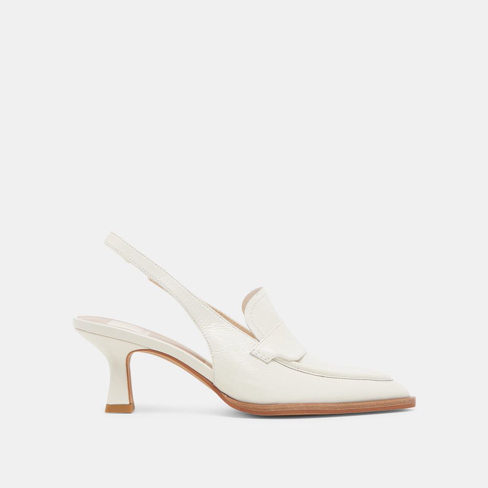 Dolce Vita Adele Leather Women Heels White | US-869410NJI