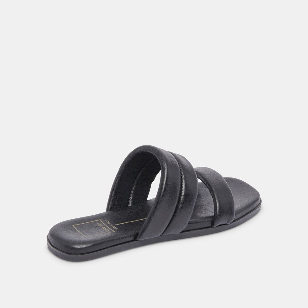 Dolce Vita Adore Leather Women Sandals Black | US-362895WYF