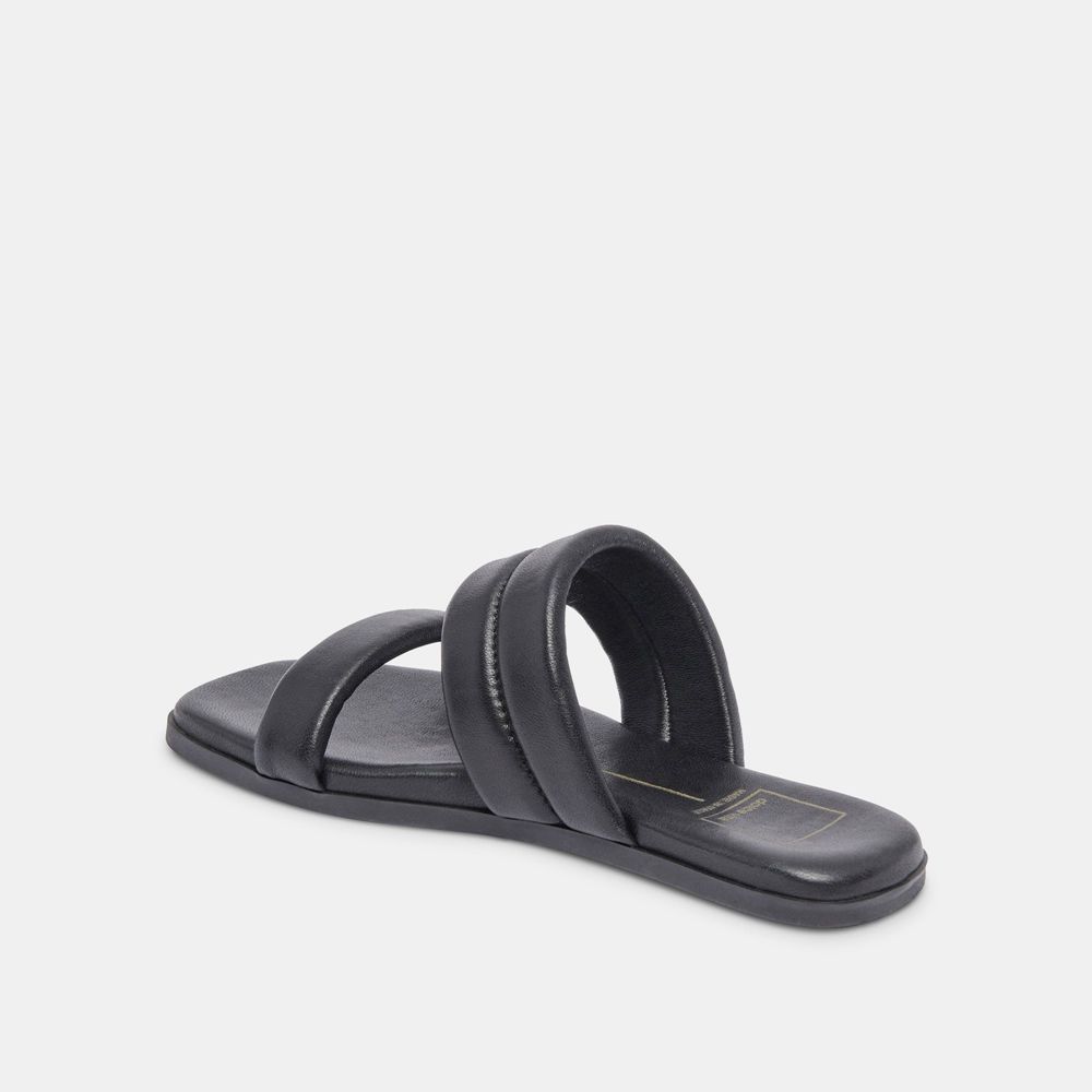 Dolce Vita Adore Leather Women Sandals Black | US-362895WYF