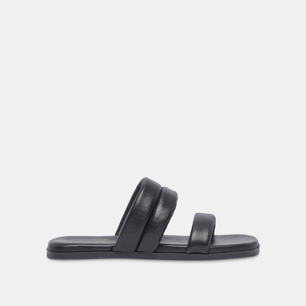 Dolce Vita Adore Leather Women Sandals Black | US-362895WYF