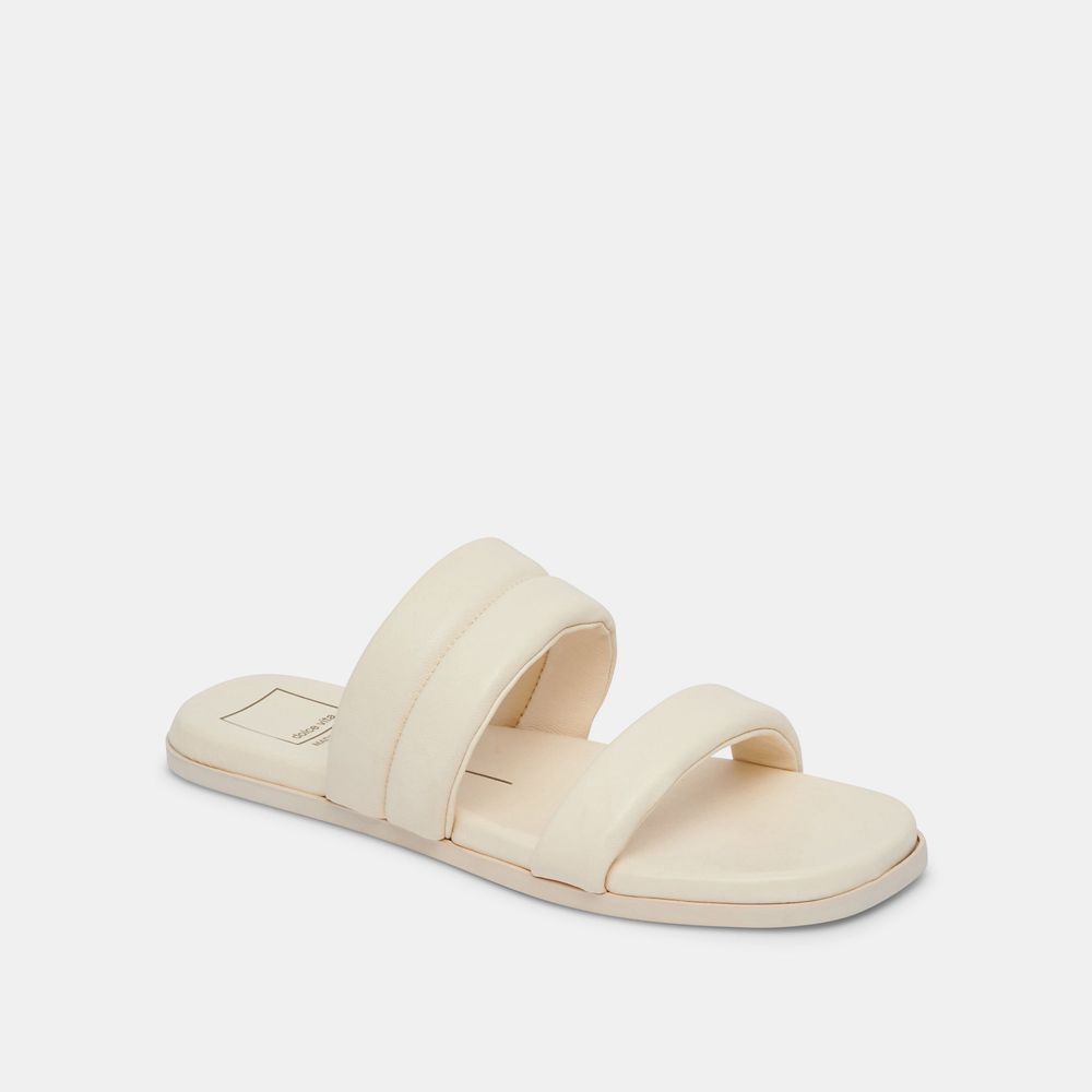 Dolce Vita Adore Leather Women Sandals Cream | US-890641SYW