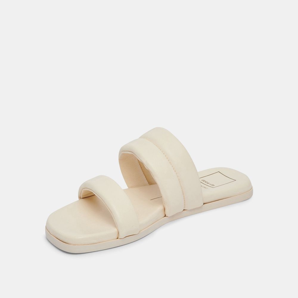 Dolce Vita Adore Leather Women Sandals Cream | US-890641SYW