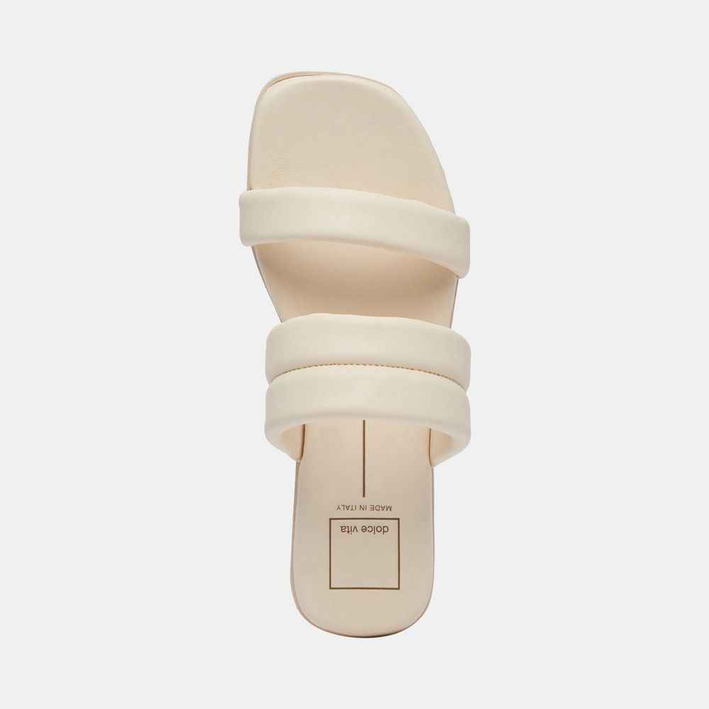 Dolce Vita Adore Leather Women Sandals Cream | US-890641SYW