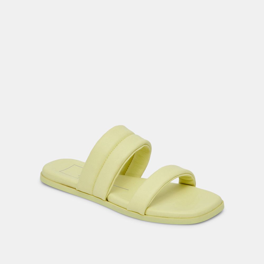 Dolce Vita Adore Leather Women Sandals Light Green | US-792685YHK