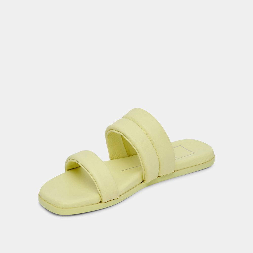 Dolce Vita Adore Leather Women Sandals Light Green | US-792685YHK