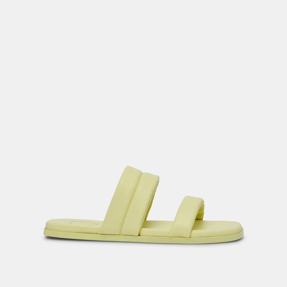 Dolce Vita Adore Leather Women Sandals Light Green | US-792685YHK