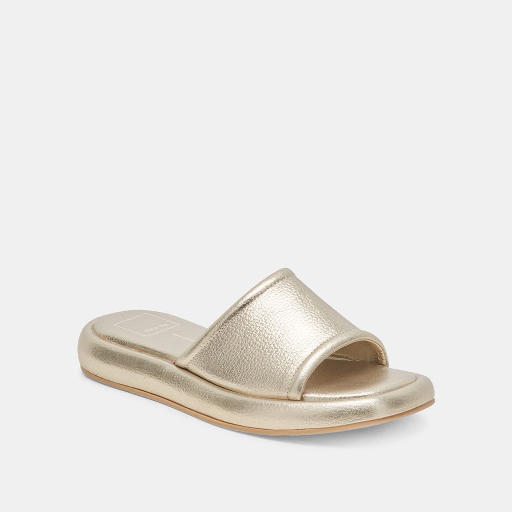 Dolce Vita Aisha Leather Women Sandals Gold | US-324591UPW