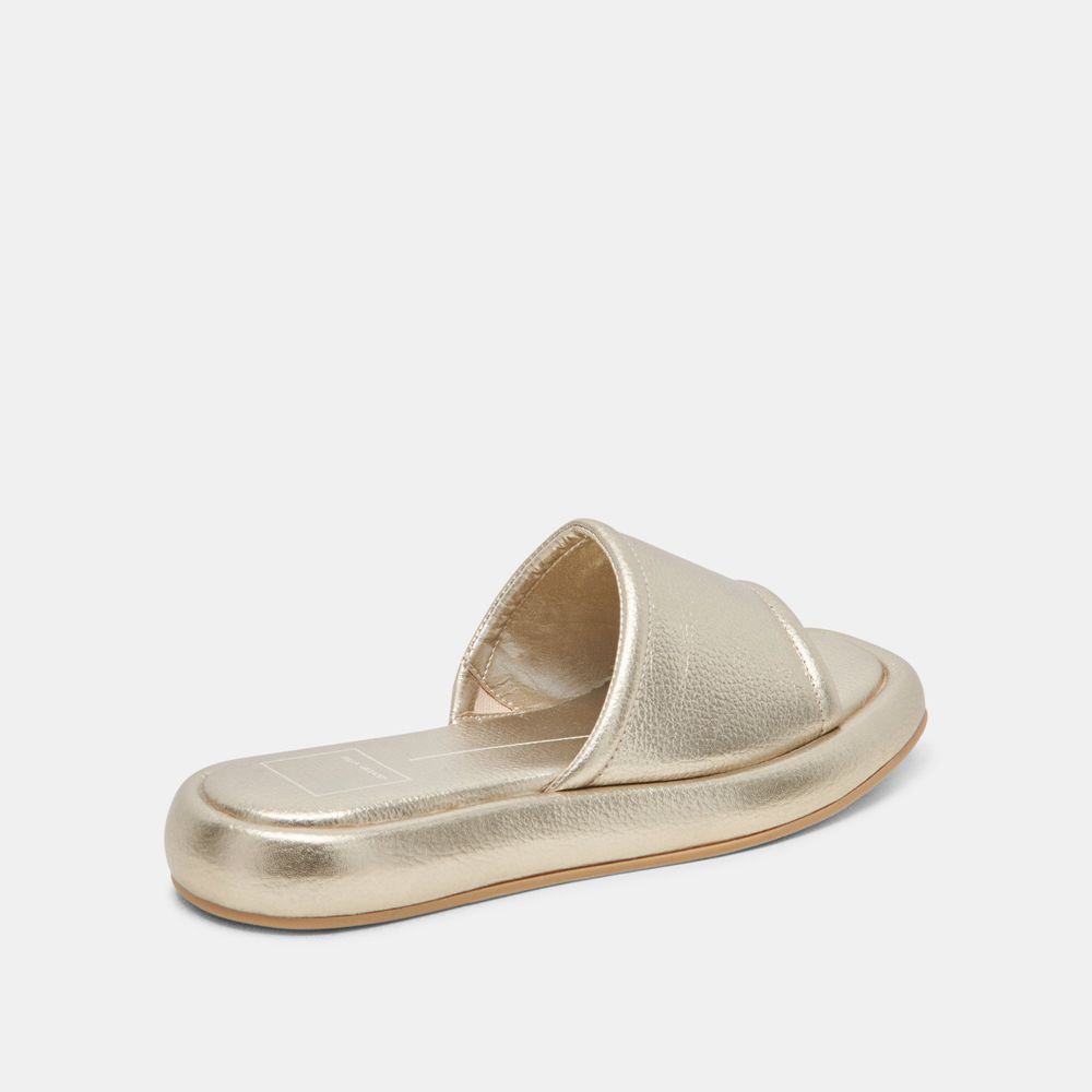 Dolce Vita Aisha Leather Women Sandals Gold | US-324591UPW