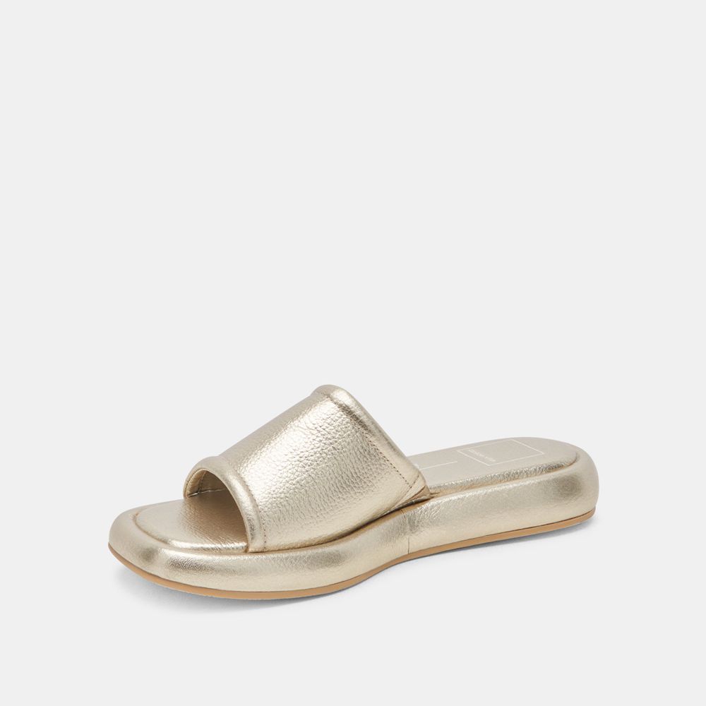 Dolce Vita Aisha Leather Women Sandals Gold | US-324591UPW