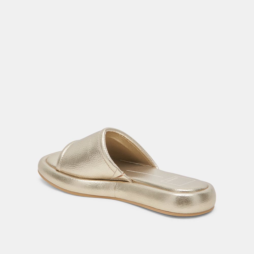 Dolce Vita Aisha Leather Women Sandals Gold | US-324591UPW