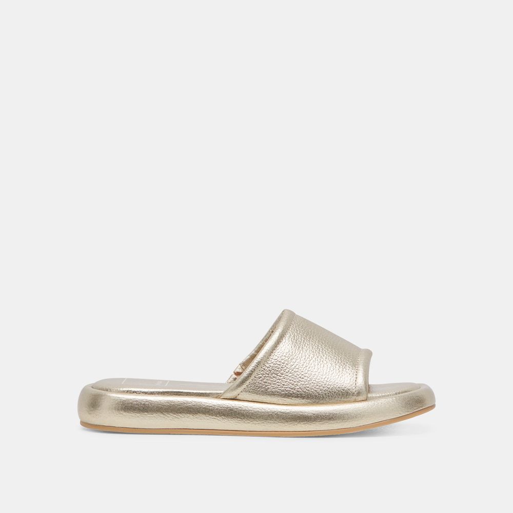 Dolce Vita Aisha Leather Women Sandals Gold | US-324591UPW