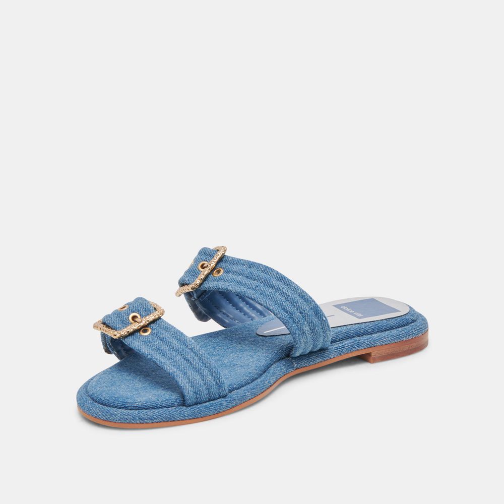 Dolce Vita Alaina Denim Women Sandals Blue | US-496825FUG