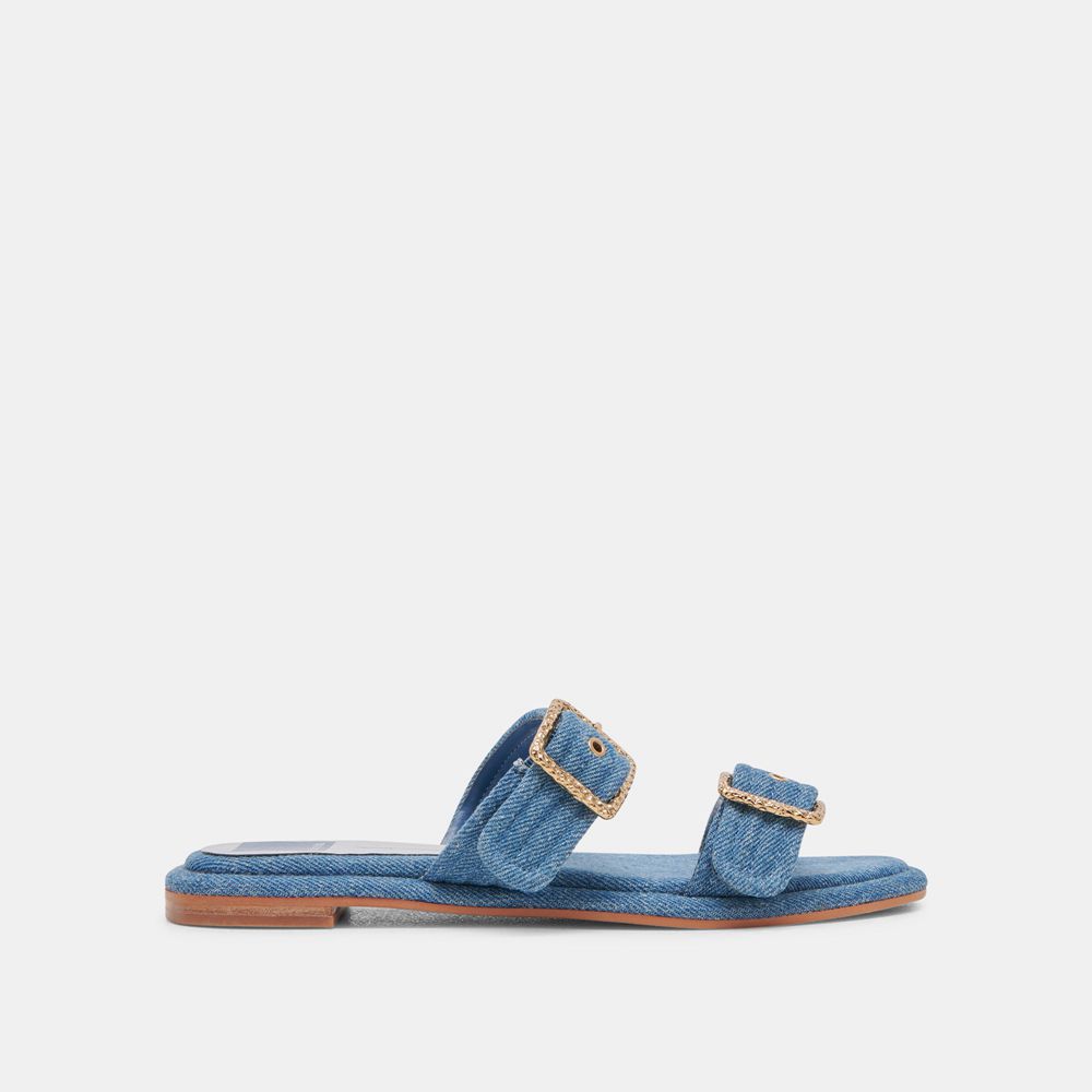 Dolce Vita Alaina Denim Women Sandals Blue | US-496825FUG