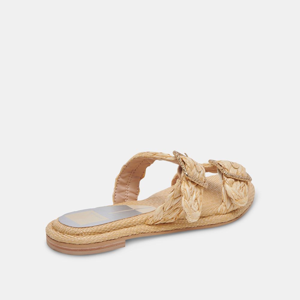 Dolce Vita Alaina Raffia Women Sandals Light Brown | US-371054IKF