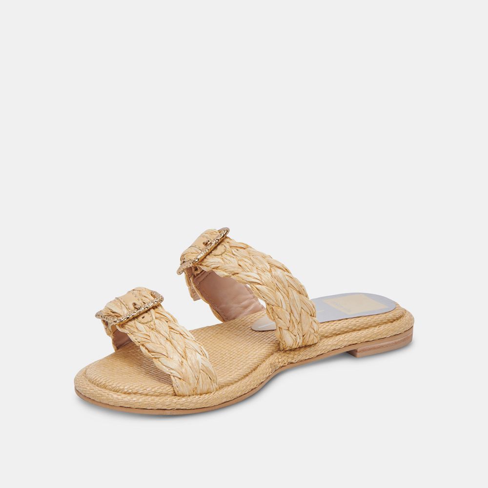 Dolce Vita Alaina Raffia Women Sandals Light Brown | US-371054IKF