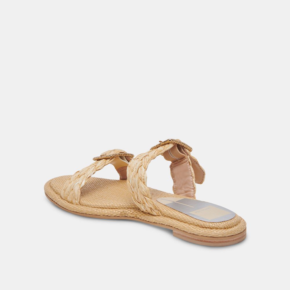 Dolce Vita Alaina Raffia Women Sandals Light Brown | US-371054IKF