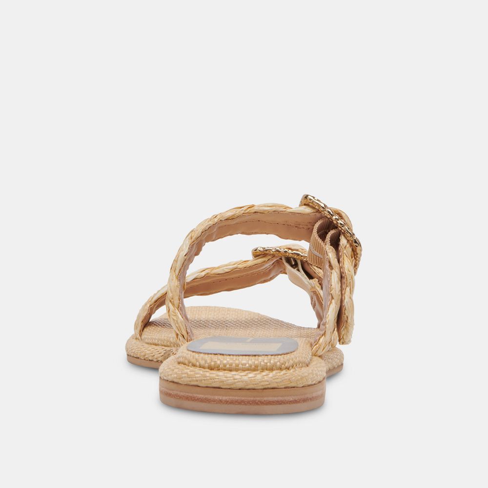 Dolce Vita Alaina Raffia Women Sandals Light Brown | US-371054IKF