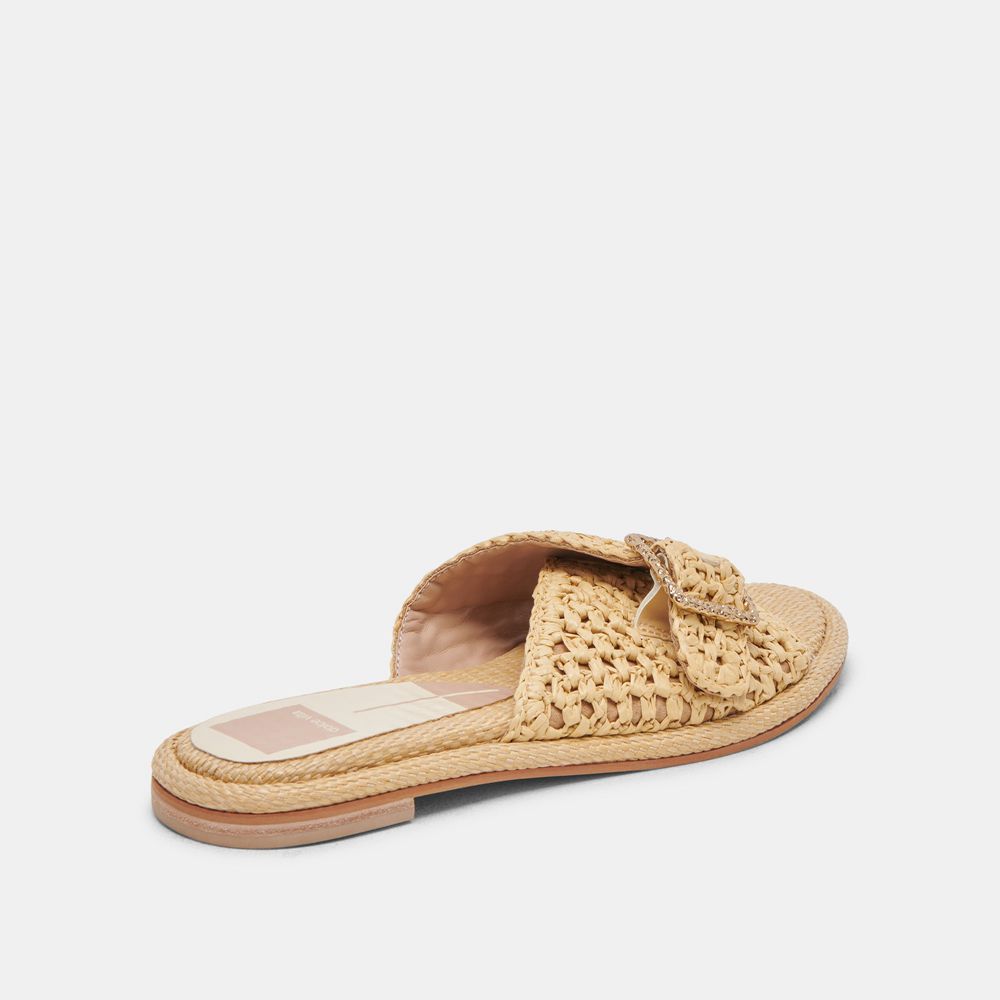 Dolce Vita Alonzo Raffia Women Sandals Beige / Brown | US-571608YLD