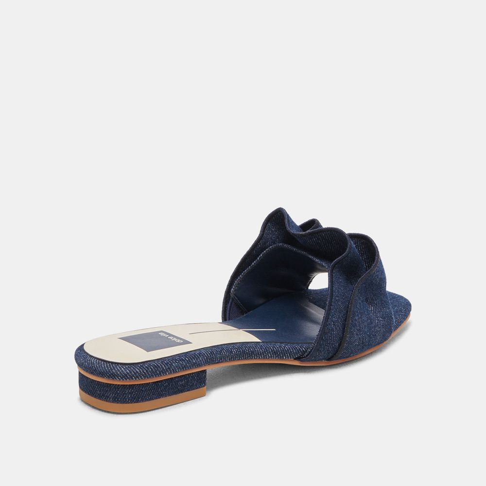 Dolce Vita Alumni Denim Women Sandals Indigo | US-984605GYW