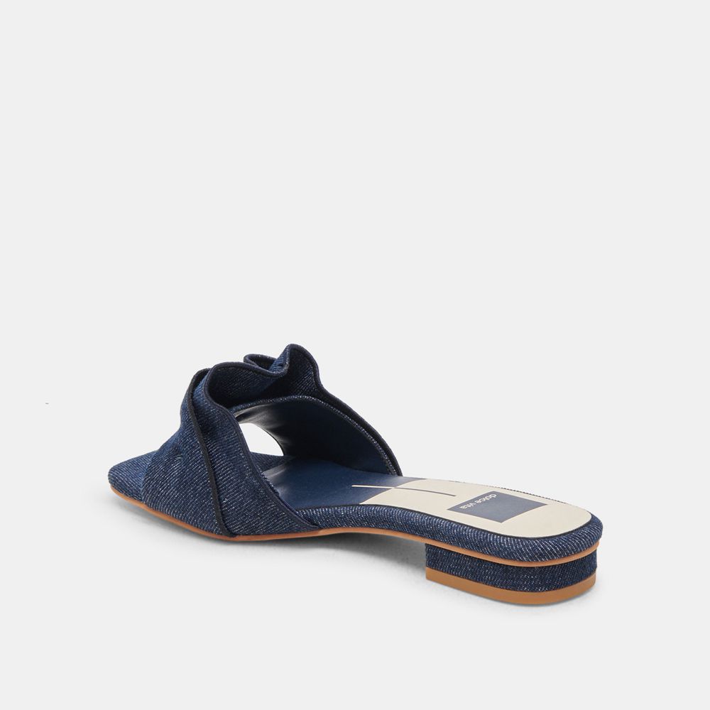 Dolce Vita Alumni Denim Women Sandals Indigo | US-984605GYW