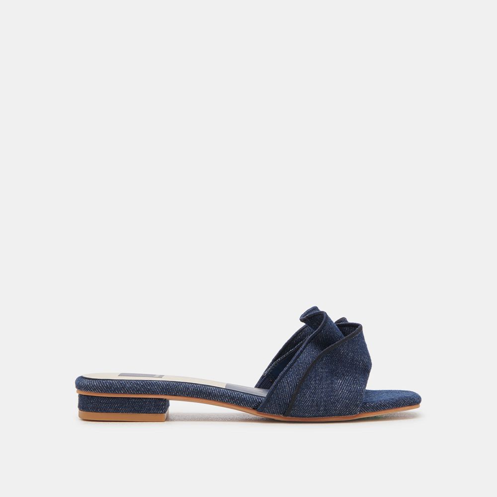 Dolce Vita Alumni Denim Women Sandals Indigo | US-984605GYW