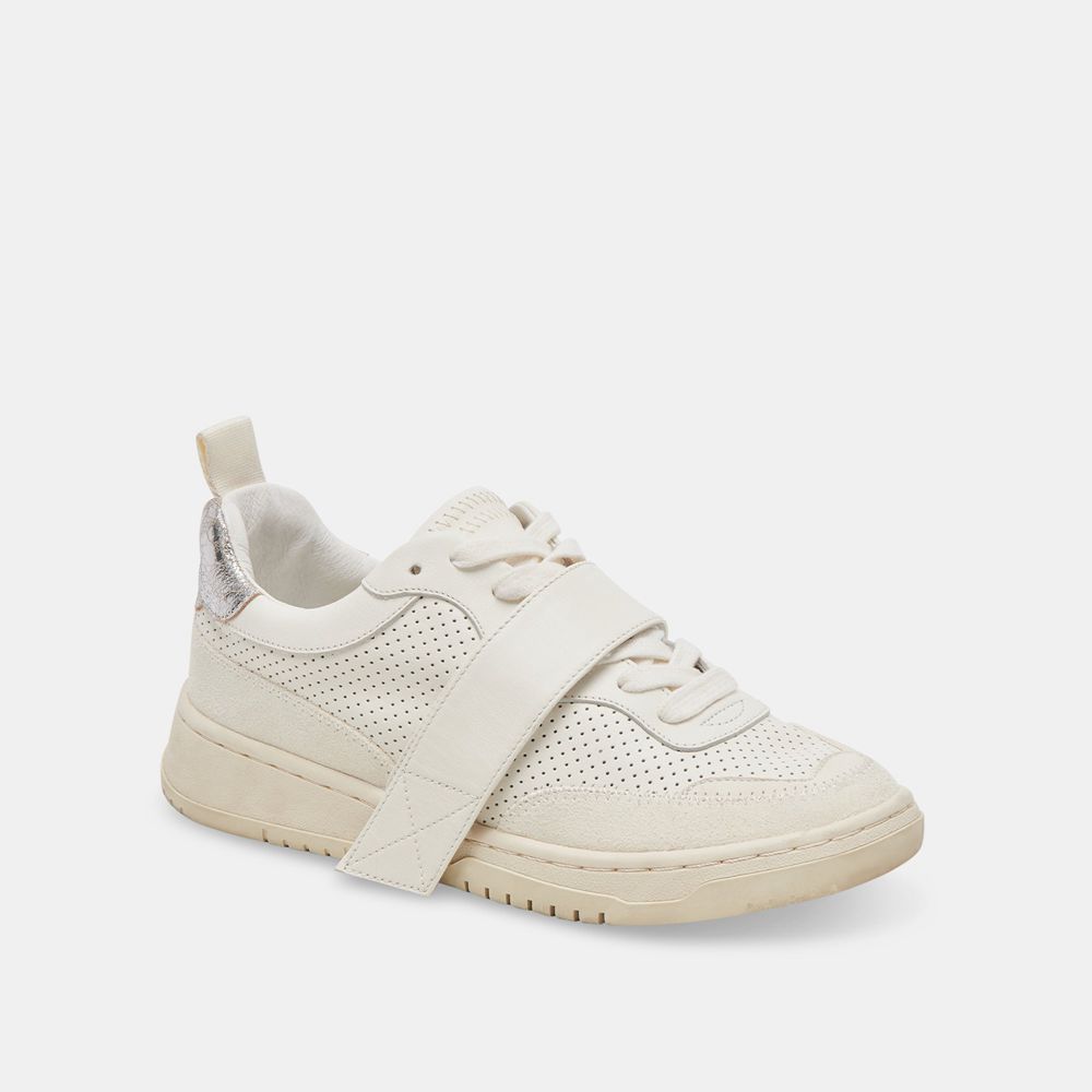 Dolce Vita Alvah Leather Women Sneakers White | US-497865CJI