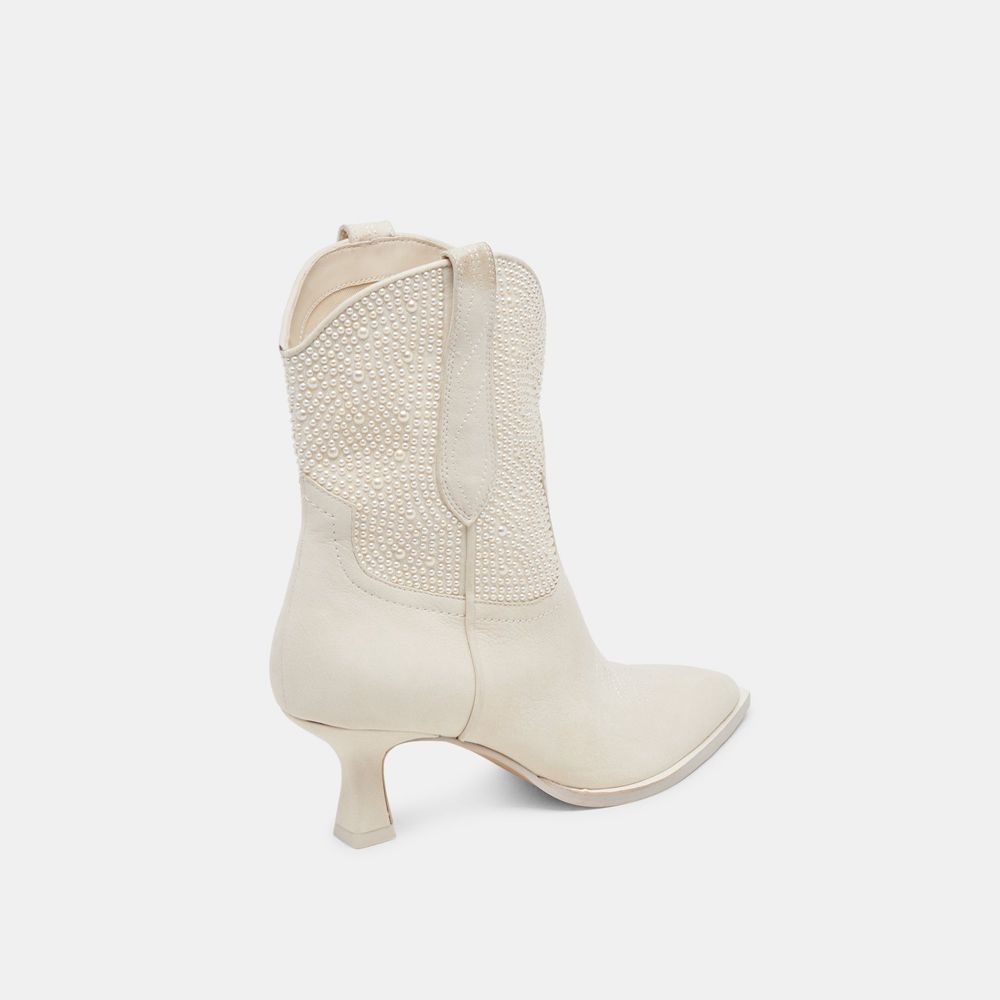 Dolce Vita Angel Pearl Women Western Boots White | US-475893JFP