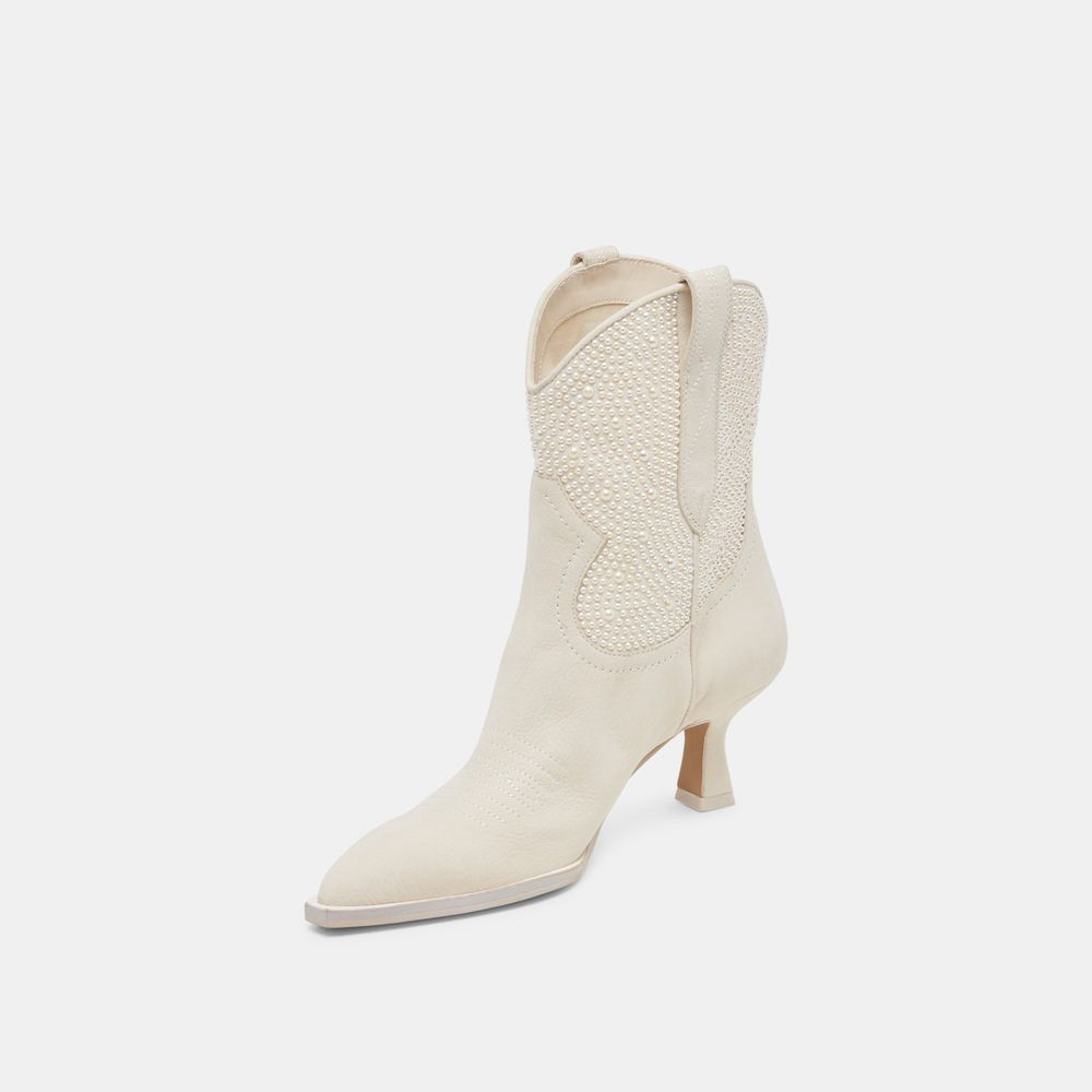 Dolce Vita Angel Pearl Women Western Boots White | US-475893JFP