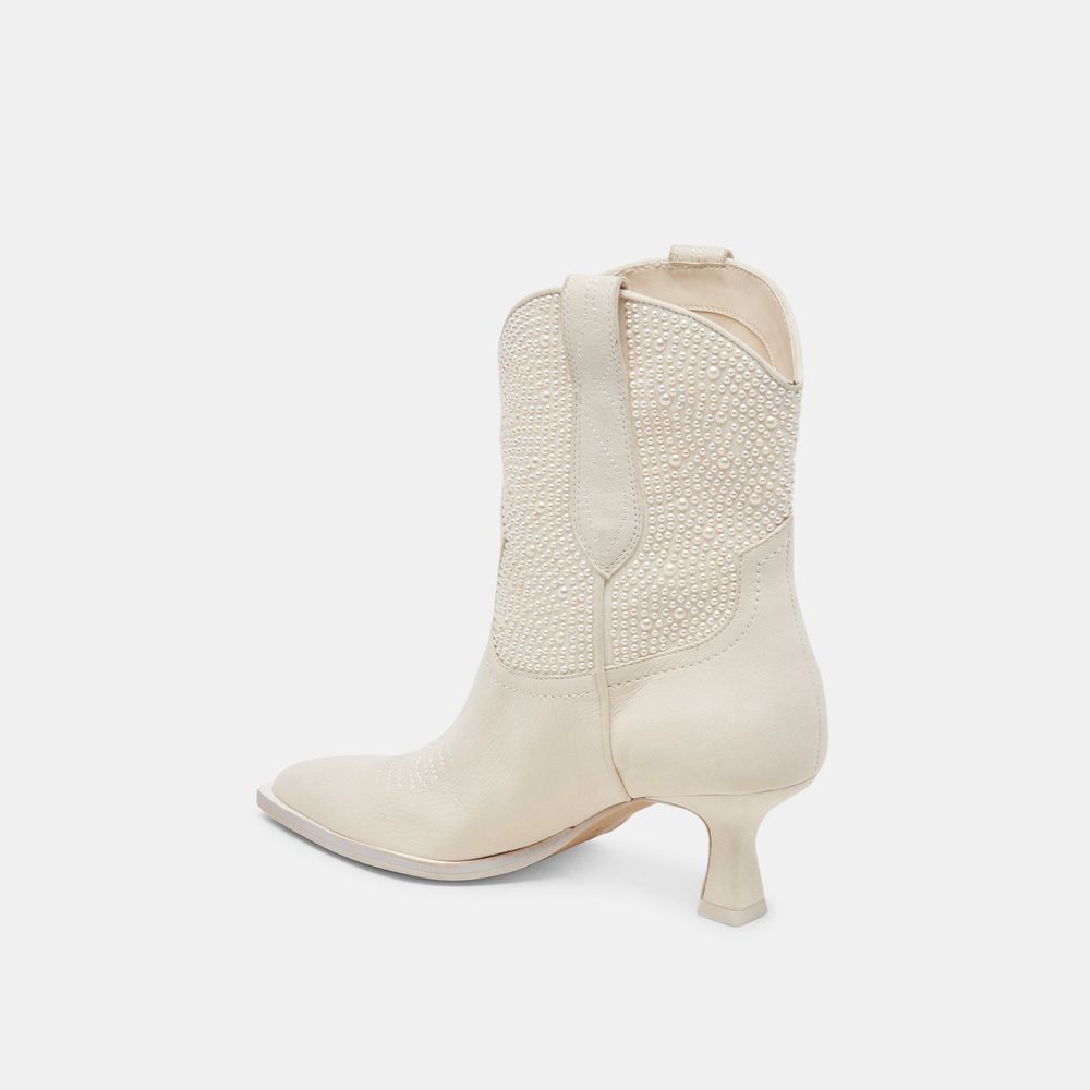 Dolce Vita Angel Pearl Women Western Boots White | US-475893JFP