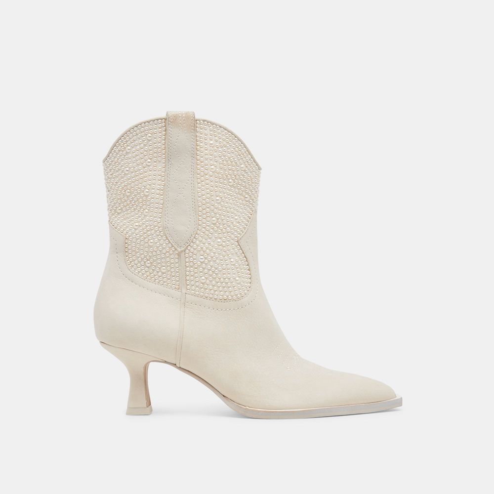 Dolce Vita Angel Pearl Women Western Boots White | US-475893JFP