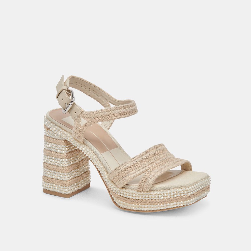 Dolce Vita Anira Pearl Women Heels Cream | US-938246ETN