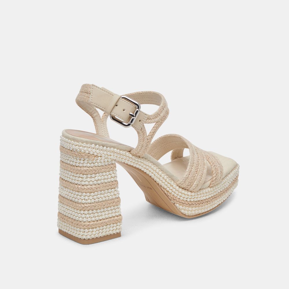 Dolce Vita Anira Pearl Women Heels Cream | US-938246ETN