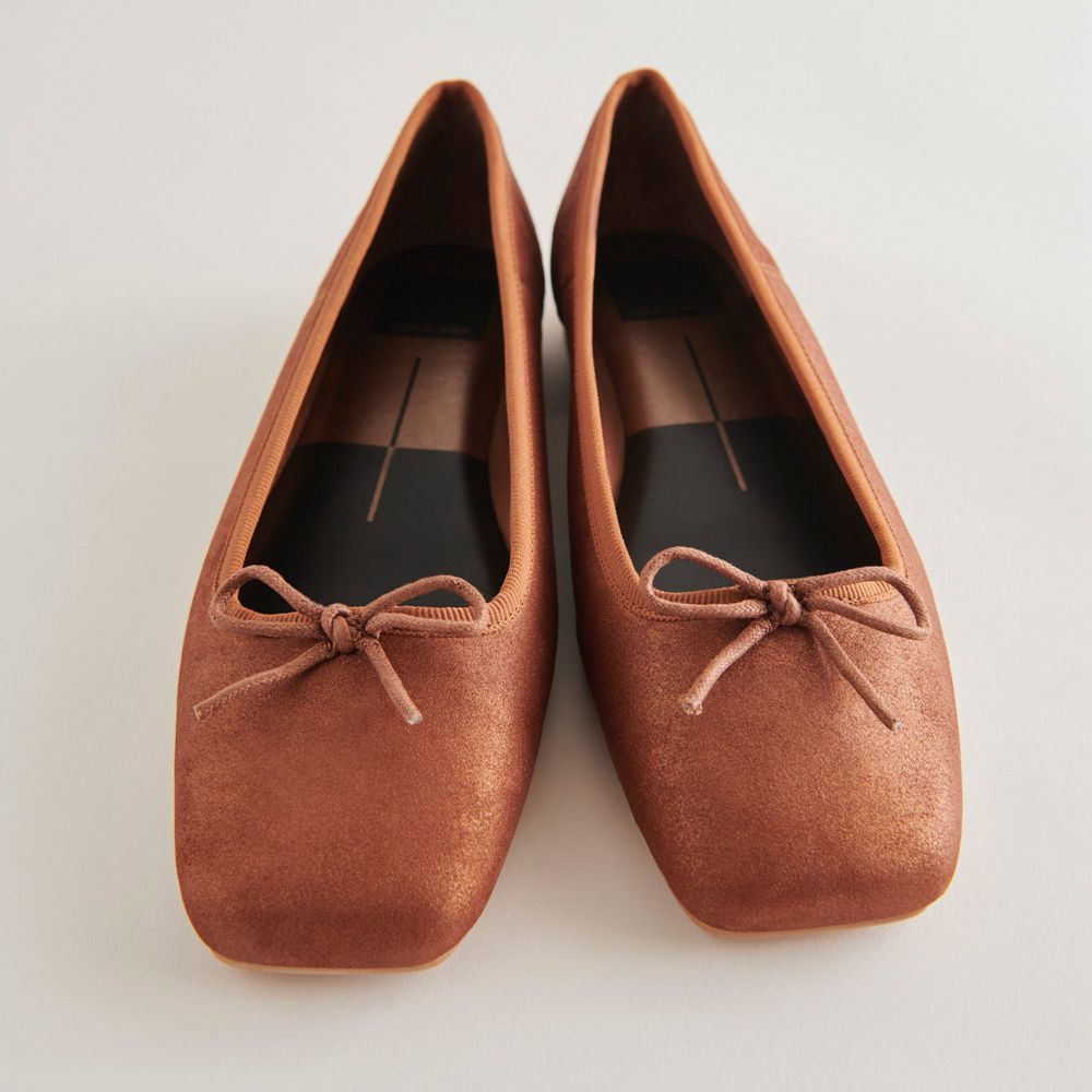 Dolce Vita Anisa Suede Women Ballet Flats Orange | US-931485OMQ