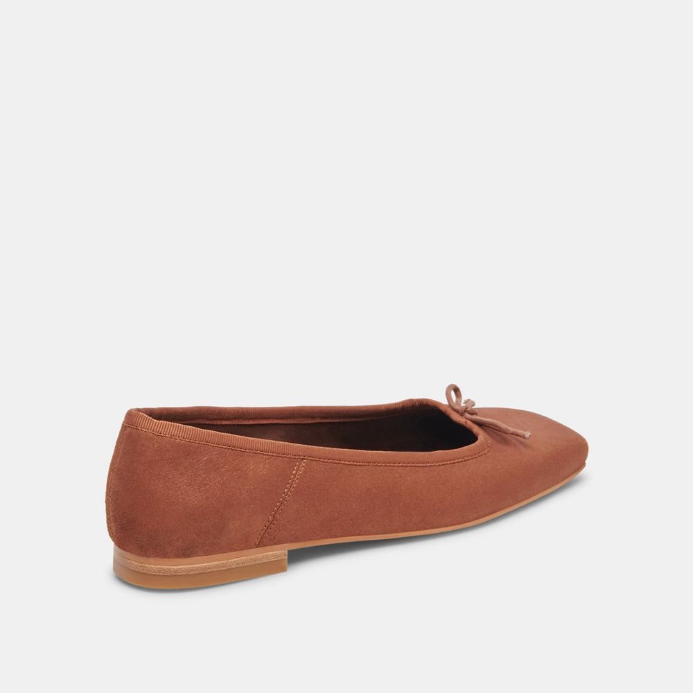 Dolce Vita Anisa Wide Suede Women Ballet Flats Orange | US-765319WXR