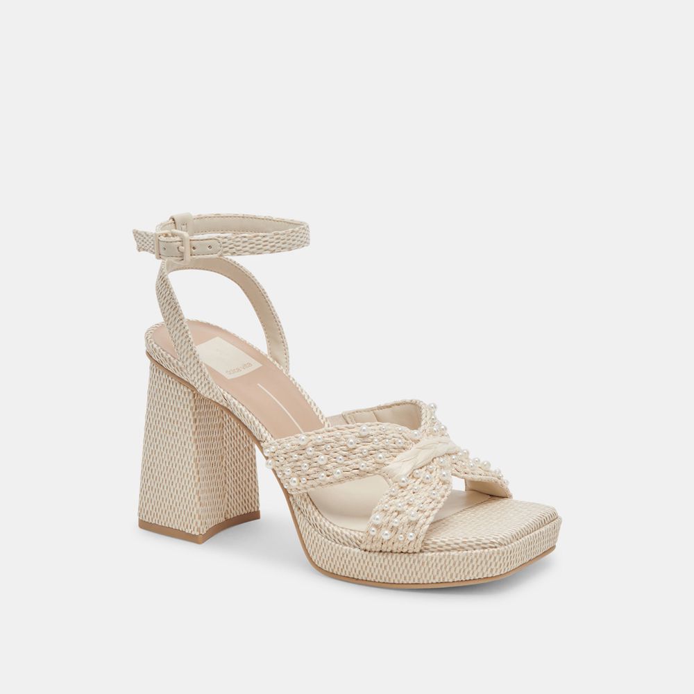 Dolce Vita Aries Pearl Women Heels White | US-641382IAG