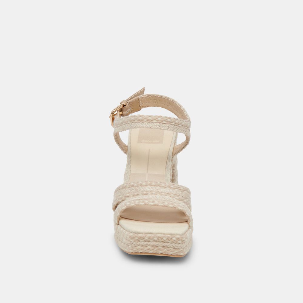 Dolce Vita Arnela Woven Women Heels Cream | US-683740FPO