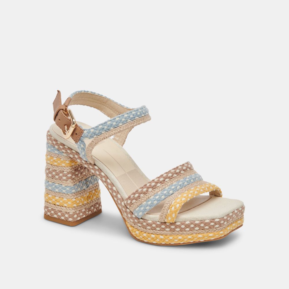 Dolce Vita Arnela Woven Women Heels Multicolor | US-326954EBW