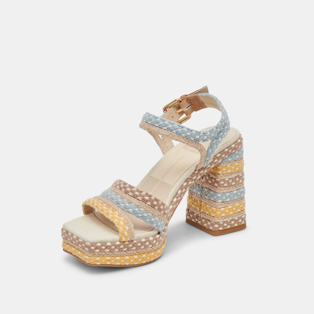 Dolce Vita Arnela Woven Women Heels Multicolor | US-326954EBW