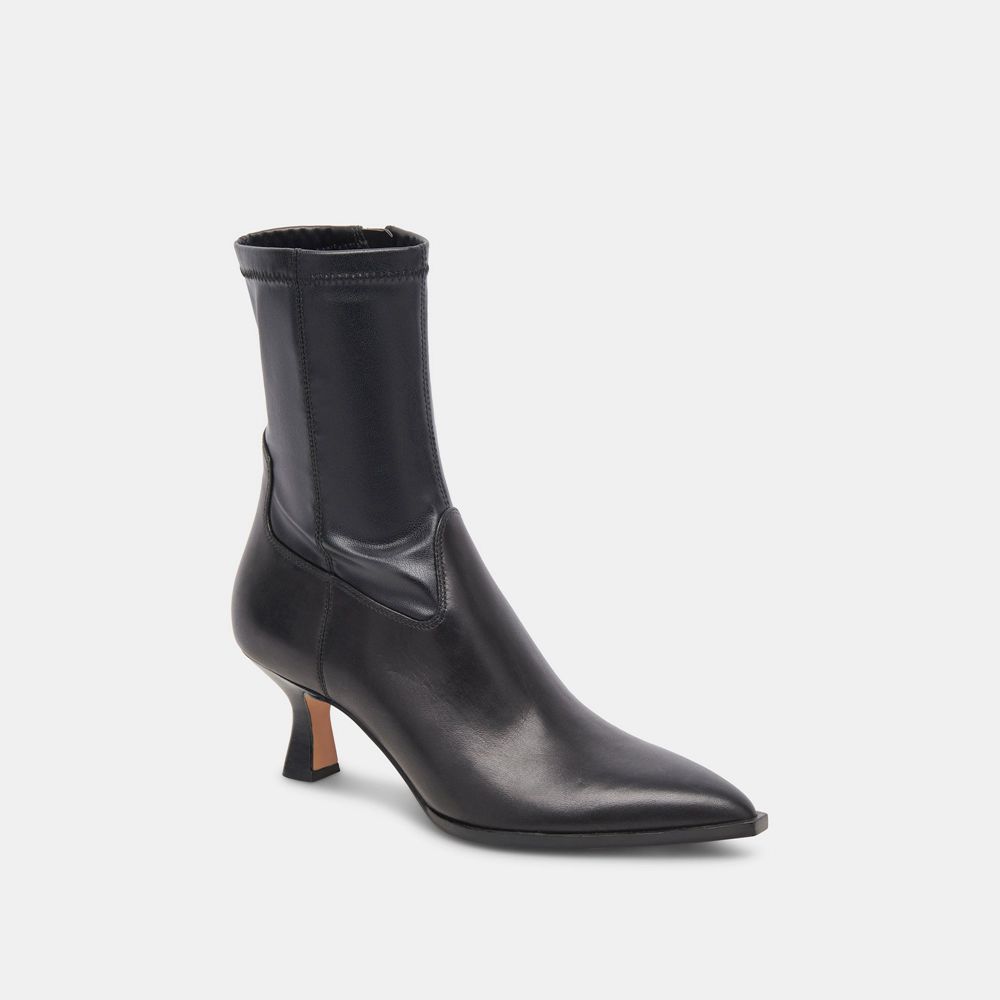 Dolce Vita Arya Leather Women Boots Black | US-083264EFC