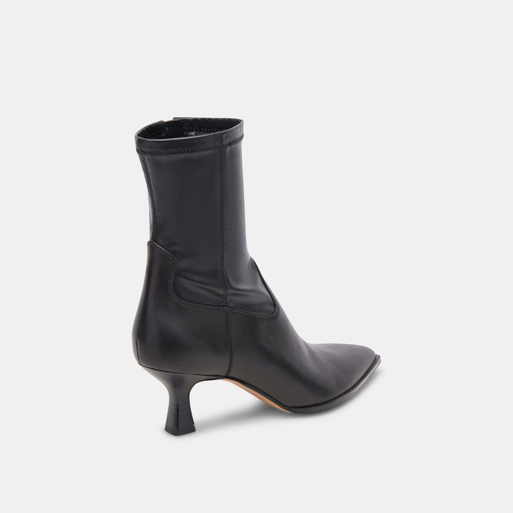 Dolce Vita Arya Leather Women Boots Black | US-083264EFC