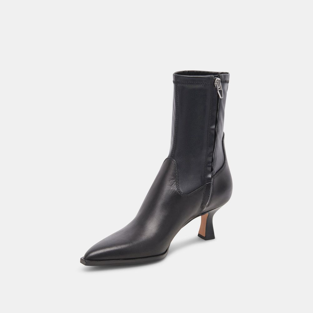 Dolce Vita Arya Leather Women Boots Black | US-083264EFC