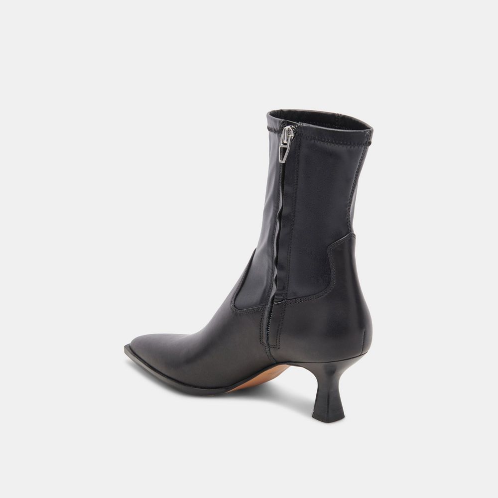 Dolce Vita Arya Leather Women Boots Black | US-083264EFC