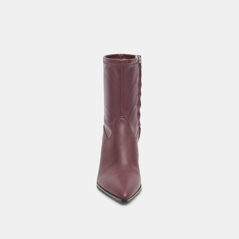 Dolce Vita Arya Leather Women Boots Burgundy | US-601795UTP