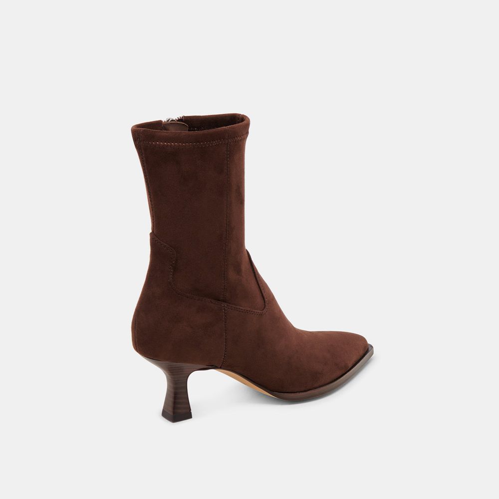 Dolce Vita Arya Suede Women Western Boots Dark Brown | US-394860NFS