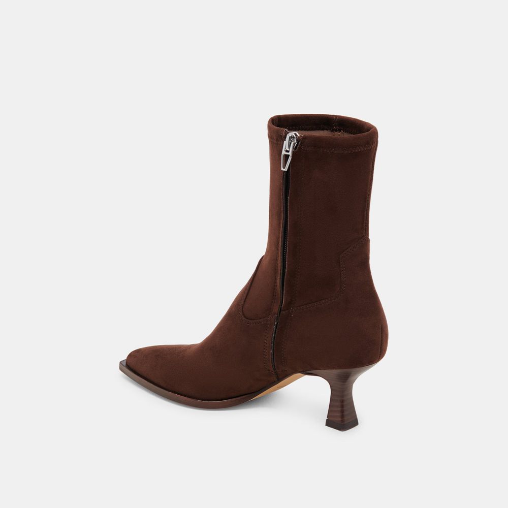 Dolce Vita Arya Suede Women Western Boots Dark Brown | US-394860NFS