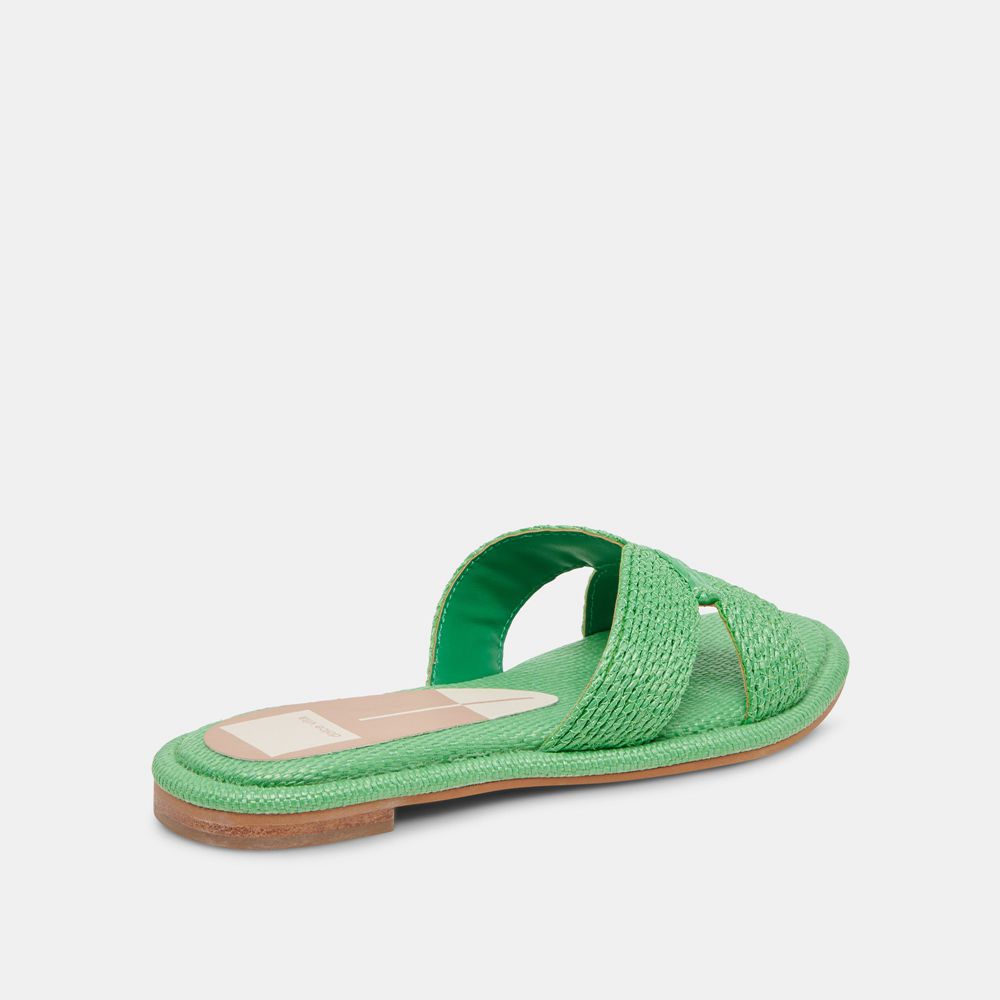 Dolce Vita Atomic Raffia Women Sandals Green | US-980156NRH