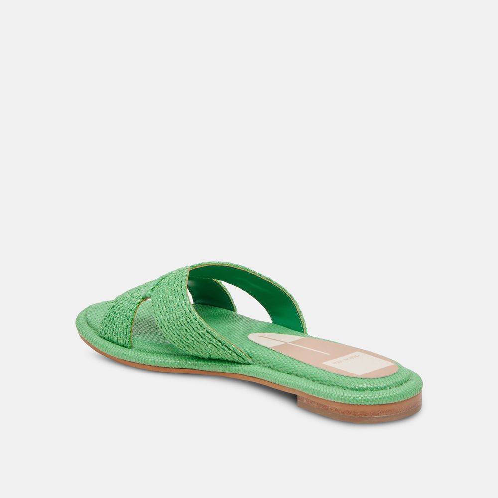 Dolce Vita Atomic Raffia Women Sandals Green | US-980156NRH