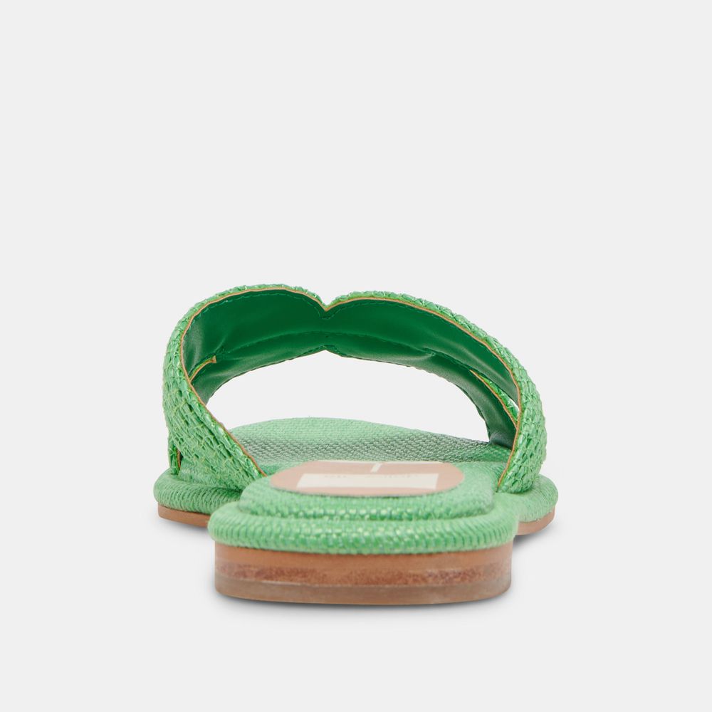 Dolce Vita Atomic Raffia Women Sandals Green | US-980156NRH