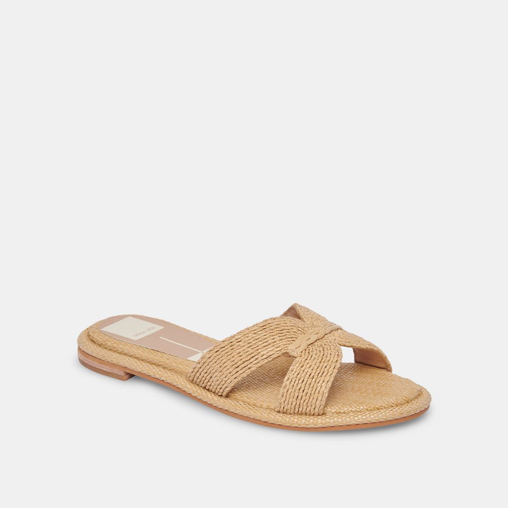 Dolce Vita Atomic Raffia Women Sandals Light Brown | US-932107JAR